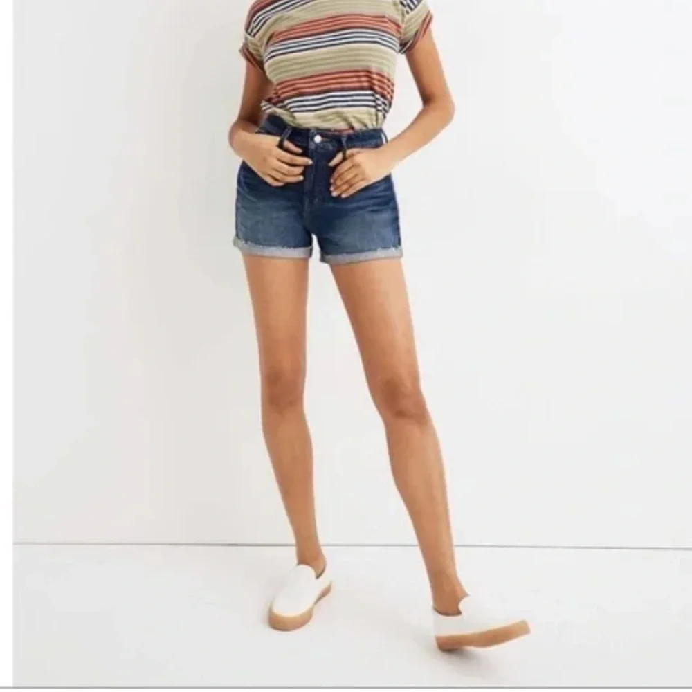 Madewell Curvy High-Rise Cut Off Blue Denim Jeans Women’s Size 24